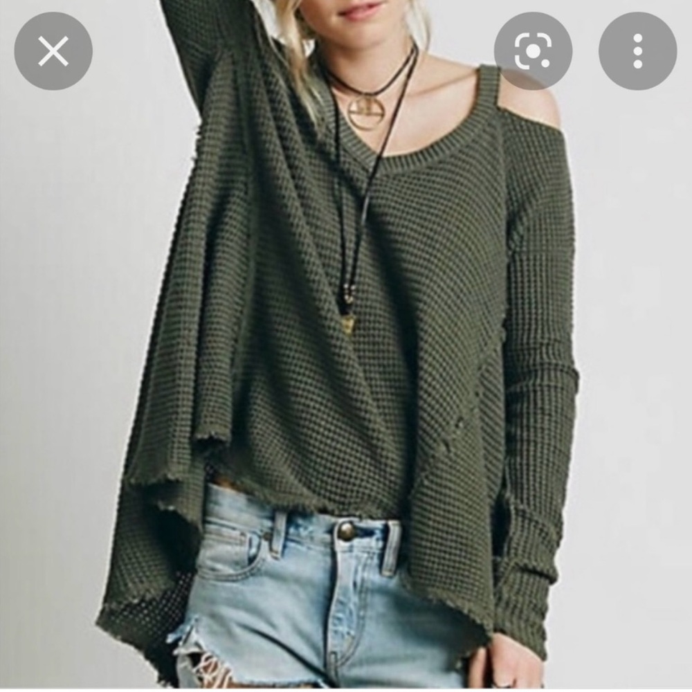 Free People Moonshine Cold Shoulder Sweater